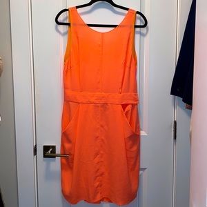 Aritzia Wilfred Backless Bright Coral Dress